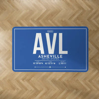 Thumbnail for Asheville Regional Airport (AVL) Carpets - Carpet Rectangle - ID Tag - Blue V2
