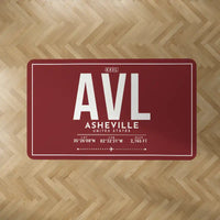 Thumbnail for Asheville Regional Airport (AVL) Carpets - Carpet Rectangle - ID Tag - Dark Red V2