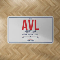 Thumbnail for Asheville Regional Airport (AVL) Carpets - Carpet Rectangle - ID Tag + Name - Light Gray V2