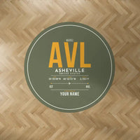 Thumbnail for Asheville Regional Airport (AVL) Carpets - Carpet Round - ID Tag + Name - Green Army V2