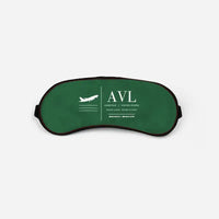 Thumbnail for Asheville Regional Airport (AVL) Sleep Masks - Sleep Mask - Front - Green