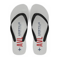 Thumbnail for Asheville Regional Airport (AVL) Slippers & Flip Flops - Slippers - Flip Flops - Code - White