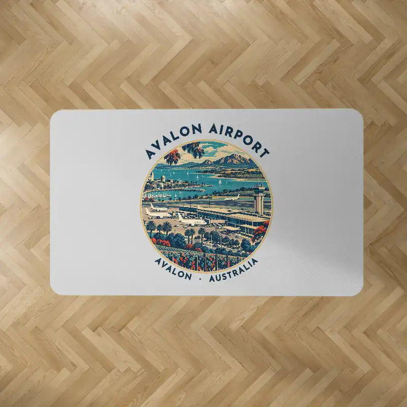 Melbourne Avalon Airport (AVV) Carpets - Carpet Rectangle - Badge - Light Gray V2