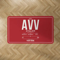 Thumbnail for Melbourne Avalon Airport (AVV) Carpets - Carpet Rectangle - ID Tag + Name - Red V2