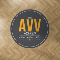 Thumbnail for Melbourne Avalon Airport (AVV) Carpets - Carpet Round - ID Tag - Dark Gray V2