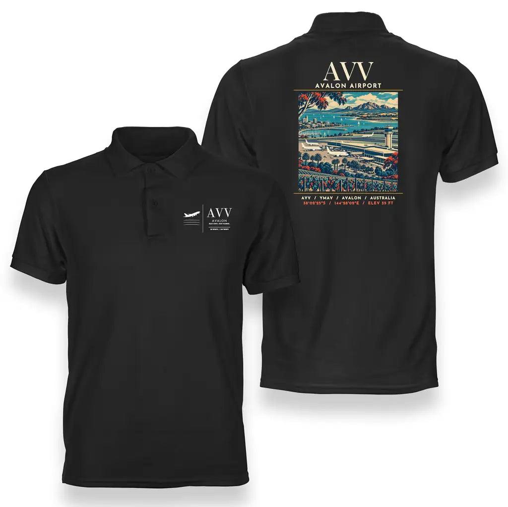 AVV - Poster - Double-Side Polo - Black