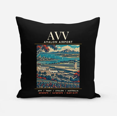 AVV - Poster - Pillow - Black
