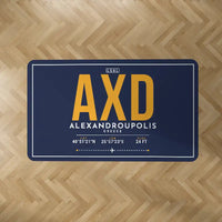 Thumbnail for Dimokritos Airport (AXD) Carpets - Carpet Rectangle - ID Tag - Dark Blue V2