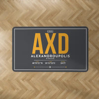Thumbnail for Dimokritos Airport (AXD) Carpets - Carpet Rectangle - ID Tag - Dark Gray V2