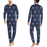 Thumbnail for Dimokritos Airport (AXD) Pajamas - Men Pajamas - Navy Blue