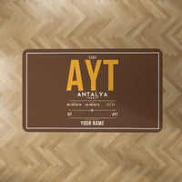 Thumbnail for Antalya Airport (AYT) Carpets - Carpet Rectangle - ID Tag + Name - Brown V2