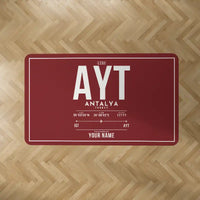 Thumbnail for Antalya Airport (AYT) Carpets - Carpet Rectangle - ID Tag + Name - Dark Red V2