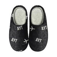 Thumbnail for Antalya Airport (AYT) Slippers & Flip Flops - Slippers - Cotton - Pattern - Black