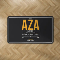 Thumbnail for Mesa Gateway Airport (AZA) Carpets - Carpet Rectangle - ID Tag + Name - Black V2