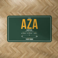 Thumbnail for Mesa Gateway Airport (AZA) Carpets - Carpet Rectangle - ID Tag + Name - Dark Green V2