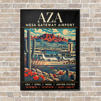 Thumbnail for AZA - Poster - Canvas Framed - Black