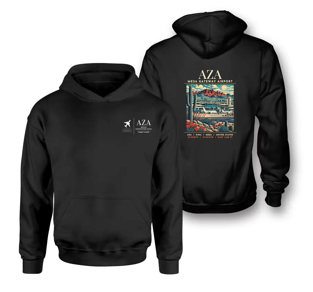 AZA - Poster - Double-Side Hoodie - Black