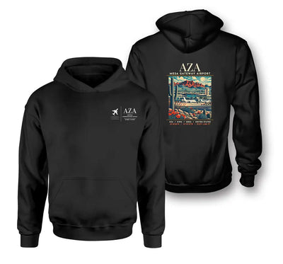 AZA - Poster - Double-Side Hoodie - Black