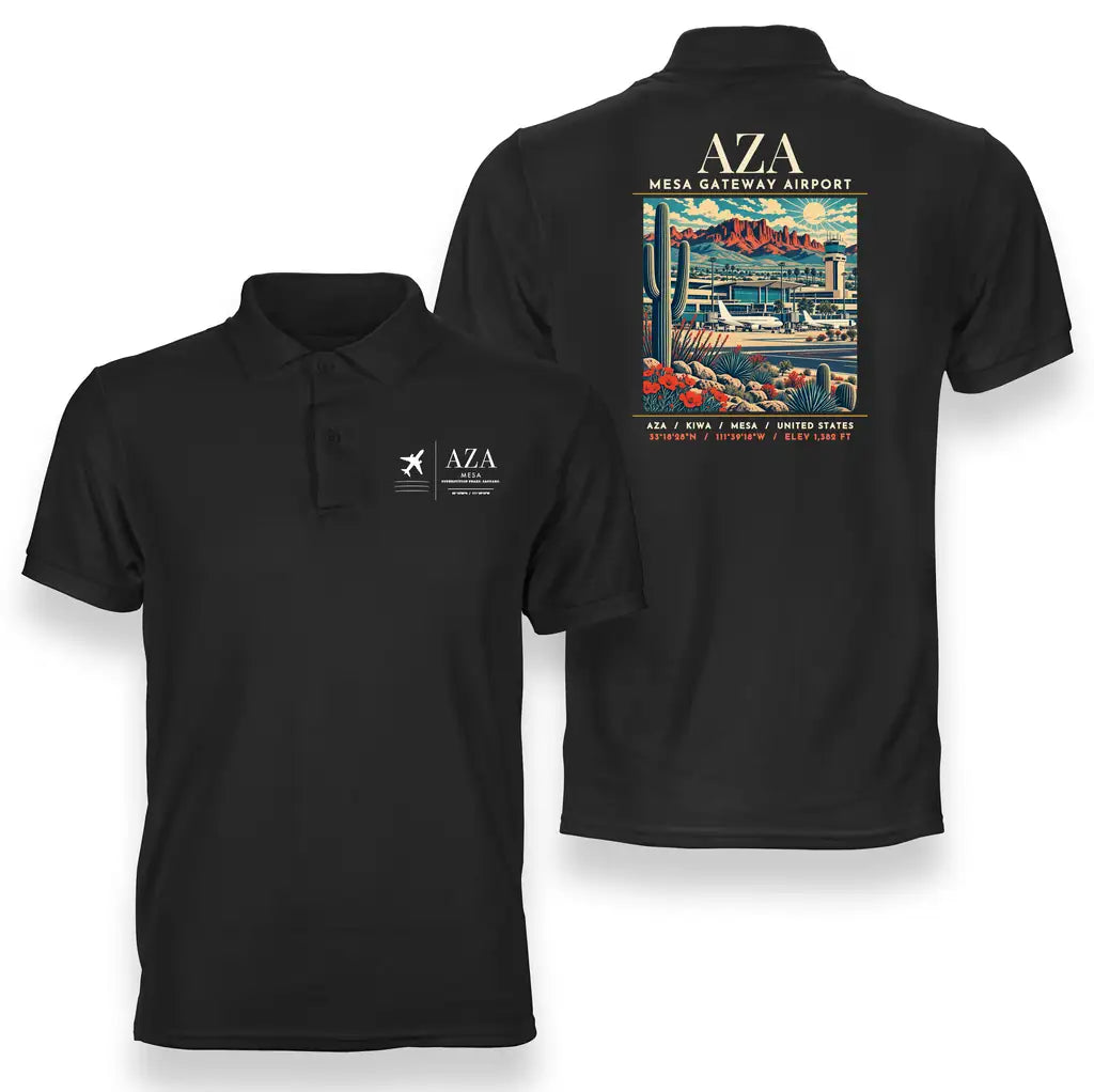 AZA - Poster - Double-Side Polo - Black