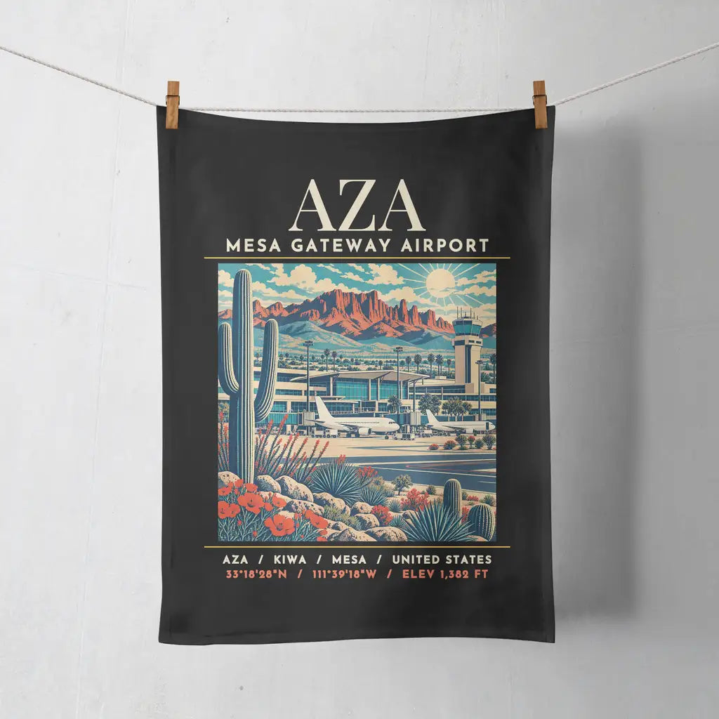AZA - Poster - Towel - Black