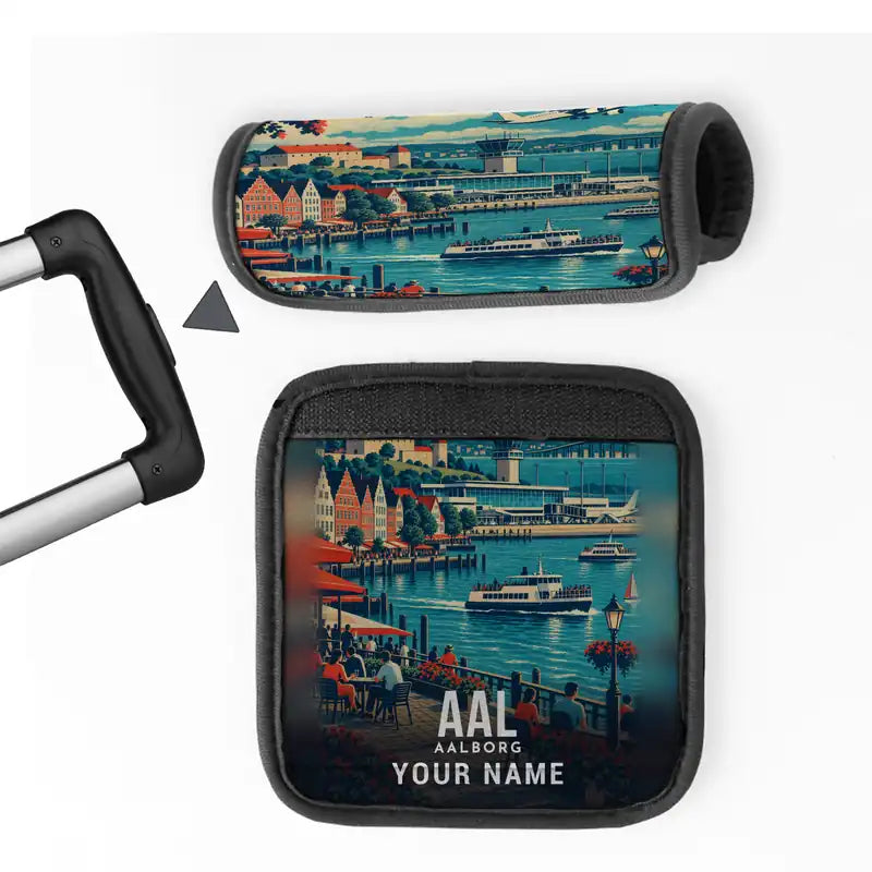 Aalborg Airport (AAL) Luggage Handle Covers - 3D Full Print + Name
