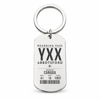 Thumbnail for Abbotsford International Airport YXX - Key Chain - Boarding Pass Style - Silver