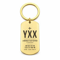 Thumbnail for Abbotsford International Airport YXX - Key Chain - Original Design - Gold