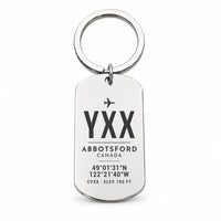 Thumbnail for Abbotsford International Airport YXX - Key Chain - Original Design - Silver