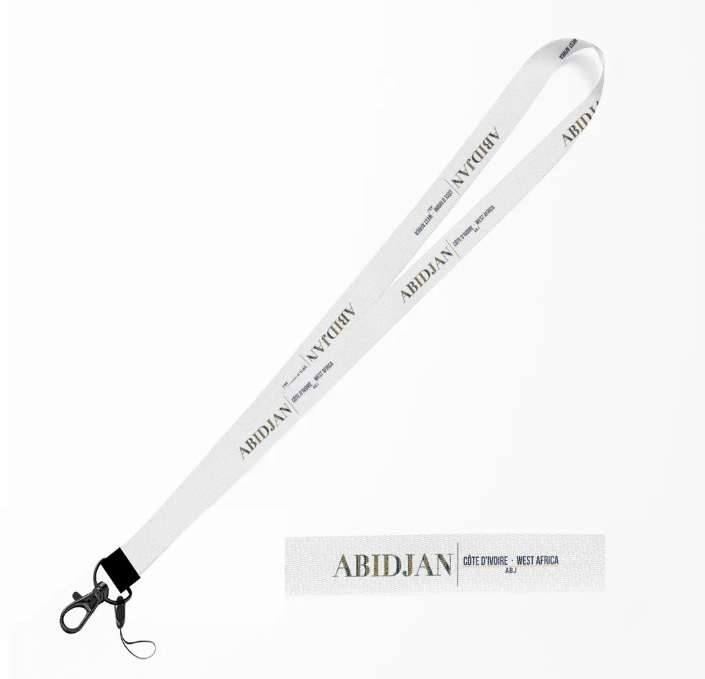 Abidjan City Series lanyard - white