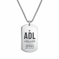 Thumbnail for Adelaide Airport ADL - Necklace - Original Design - Silver