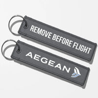 Thumbnail for Aegean Airlines Crew & Staff Tag Key Chains - Gray - Remove Before Flight