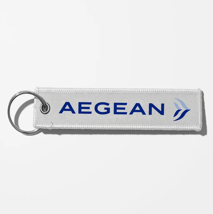 Aegean Airlines Crew & Staff Tag Key Chains - White