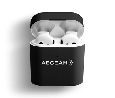 Aegean Airlines AirPods plastic case - Black