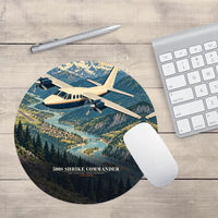 Thumbnail for Aero Commander 500S Shrike Commander - 3D + Name - Round Mouse Pad - Full Print