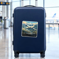 Thumbnail for Aero Commander 500S Shrike Commander - 3D + Name - Square Sticker - Suitcase