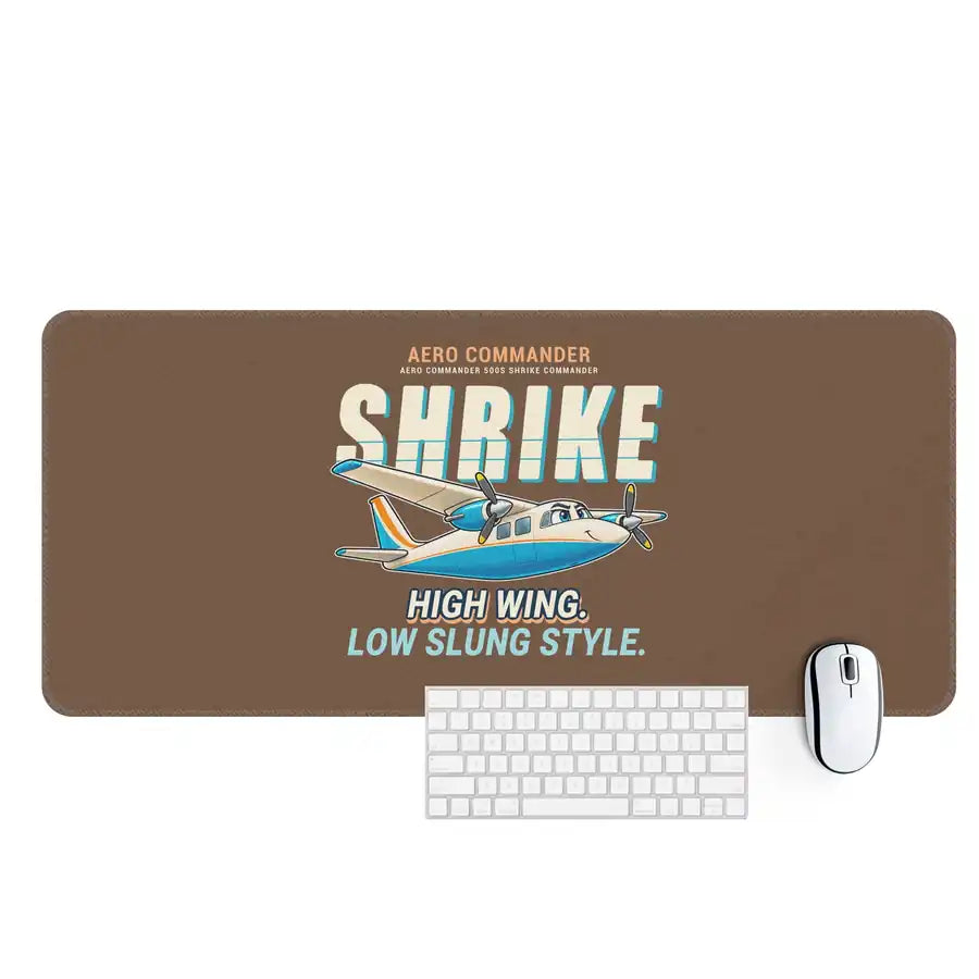 Aero Commander 500S Shrike Commander - Cartoon - Desk Mat - Brown