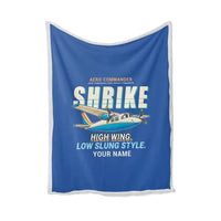 Thumbnail for Aero Commander 500S Shrike Commander - Cartoon + Name - Blanket - Blue
