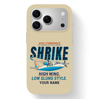 Thumbnail for Aero Commander 500S Shrike Commander - Cartoon + Name - MagSafe iPhone 17 Pro - Beige