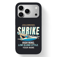 Thumbnail for Aero Commander 500S Shrike Commander - Cartoon + Name - MagSafe iPhone 17 Pro - Black