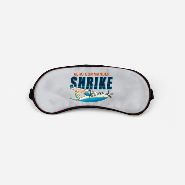 Aero Commander 500S Shrike Commander - Cartoon - Sleep Mask - Light Gray