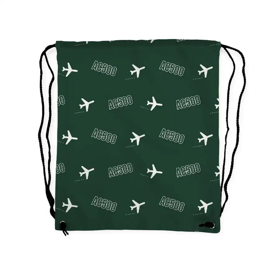 Aero Commander 500S Shrike Commander - Drawstring Bag - 3D Pattern - Dark Green