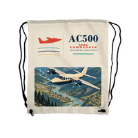 Thumbnail for Aero Commander 500S Shrike Commander - Drawstring Bag - Classic - Beige