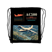 Thumbnail for Aero Commander 500S Shrike Commander - Drawstring Bag - Classic - Black