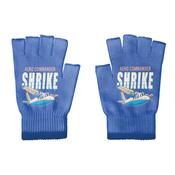 Aero Commander 500S Shrike Commander - Gloves - Cut - Cartoon - Blue
