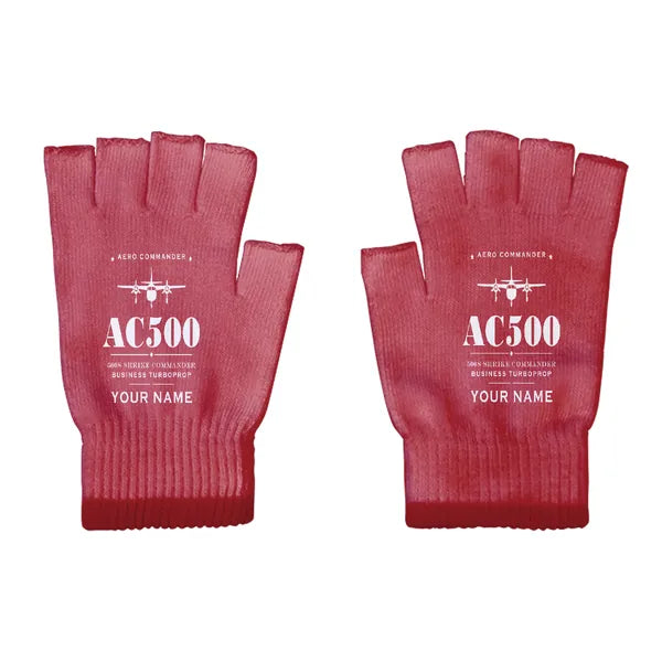 Aero Commander 500S Shrike Commander - Gloves - Cut - Heritage + Name - Red