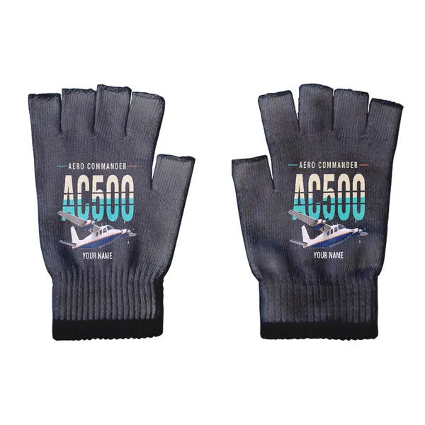 Aero Commander 500S Shrike Commander - Gloves - Cut - Original + Name - Black