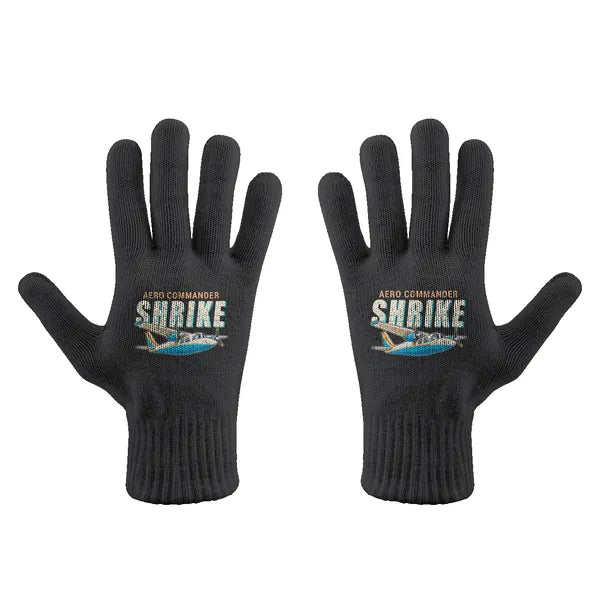Aero Commander 500S Shrike Commander - Gloves - Full - Cartoon - Black