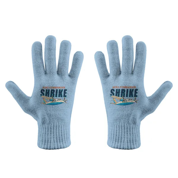 Aero Commander 500S Shrike Commander - Gloves - Full - Cartoon - Light Blue