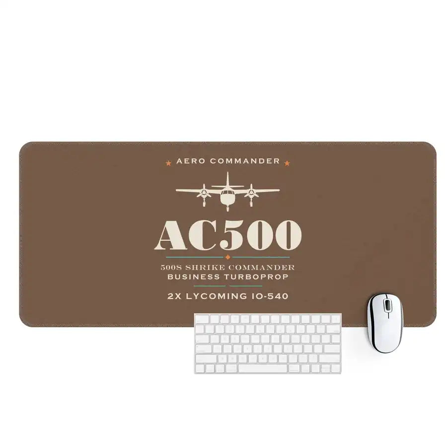 Aero Commander 500S Shrike Commander - Heritage - Desk Mat - Brown