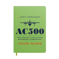Thumbnail for Aero Commander 500S Shrike Commander - Heritage + Name - Notebook - Light Green